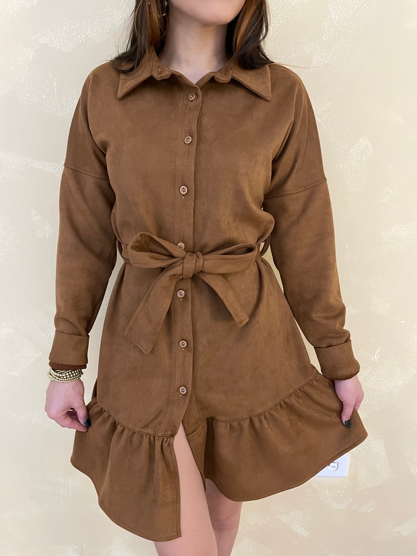 Belted Dress Brown